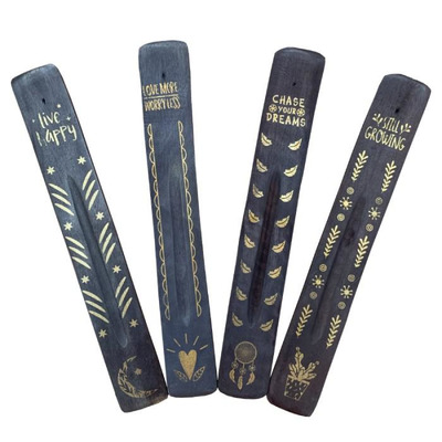 Wooden Incense Holder - Black