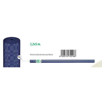 Rolo Toalha Mesa Papel Basic Azul Escuro 1,20x5 M