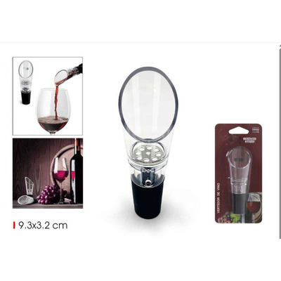 Vertedor de Vinho Com Tampa em Plástico e Silicone