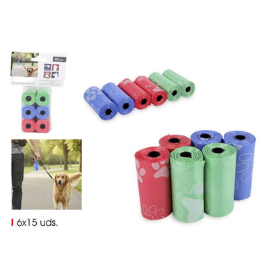 Sacos Higiene Animais - 6 Rolos de 15 Un