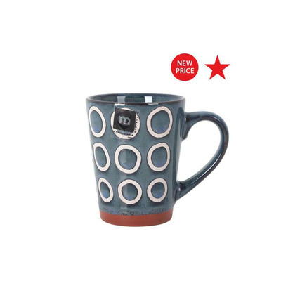 Caneca Cerâmica almudena Azul 330ml D8,7xa10,8 Cm